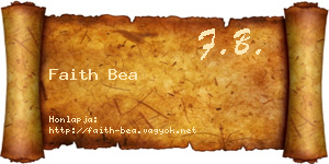 Faith Bea névjegykártya